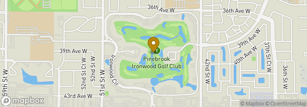 Map location: Pinebrook Ironwood Golf Course