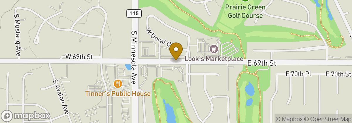 Map location: Prairie Green Golf Course