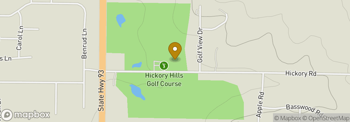 Map location: Hickory Hills Golf Course