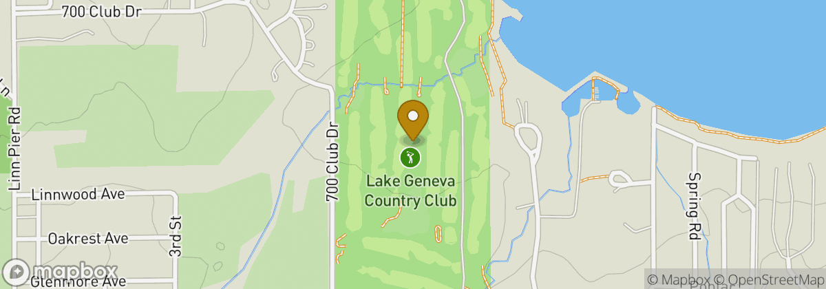 Map location: Lake Geneva Country Club