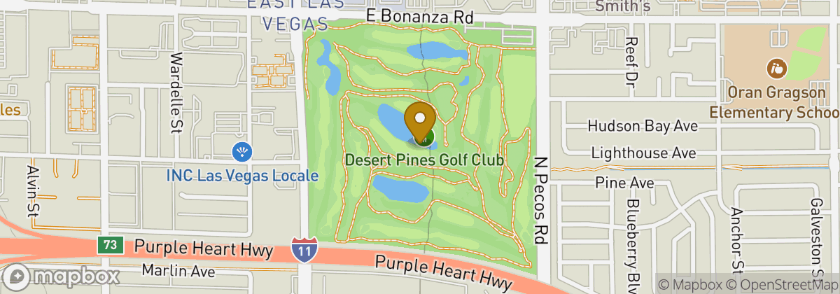 Map location: Desert Pines Golf Club