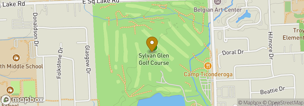 Map location: Sylvan Glen Golf Course