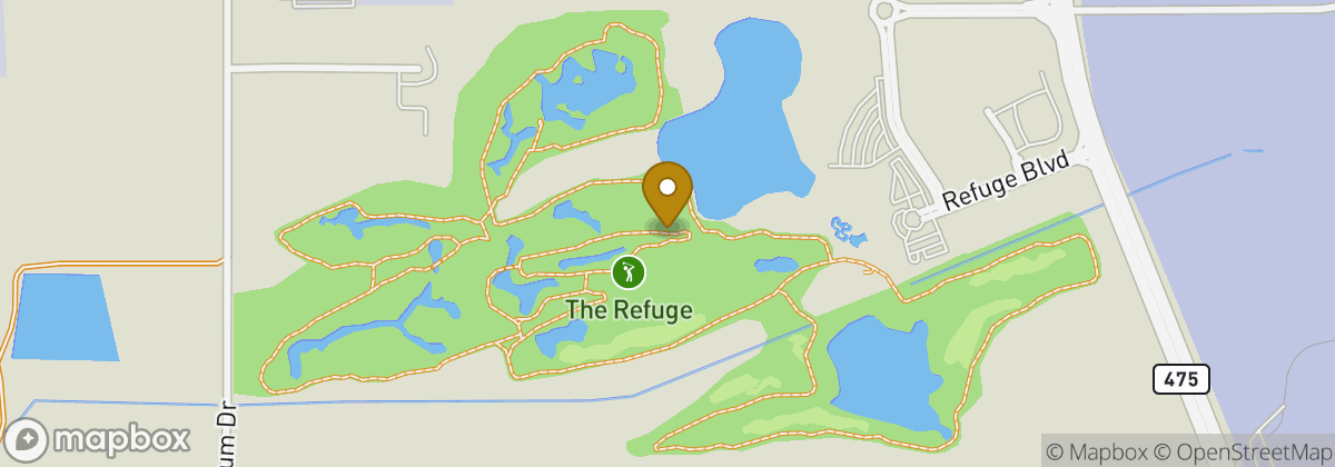 Map location: The Refuge Golf Course