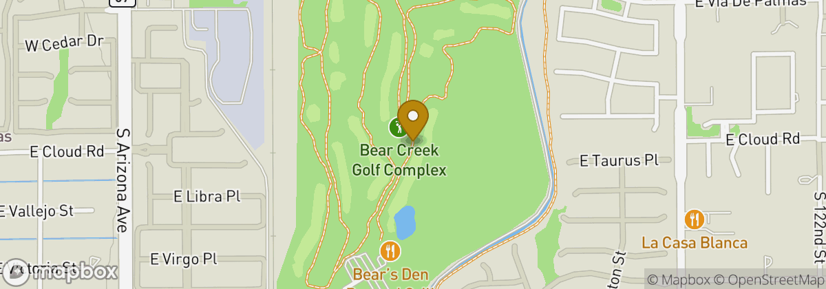 Map location: Bear Creek Golf Complex