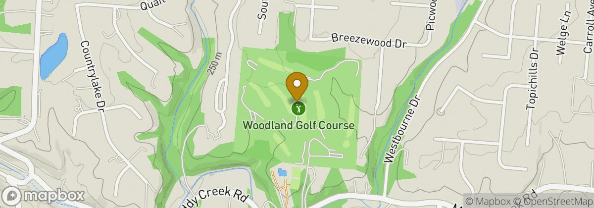 Map location: Woodland Golf Course