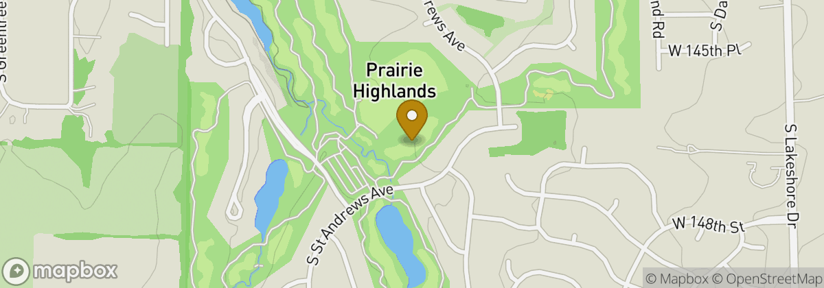 Map location: Prairie Highlands Golf Club