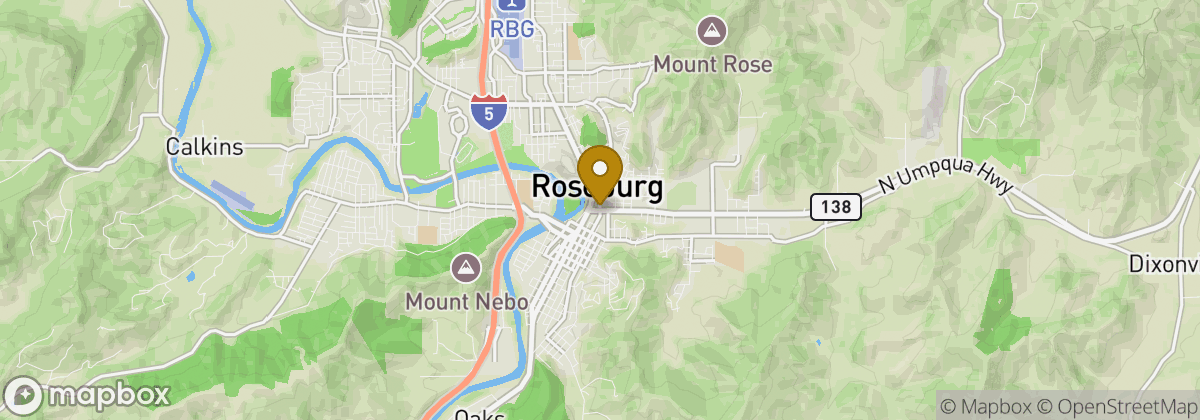 Map location: Roseburg