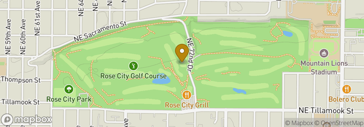 Map location: Rose City Golf Course