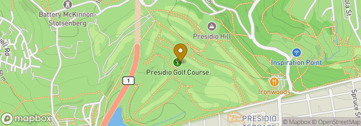 Map location: Presidio Golf Course