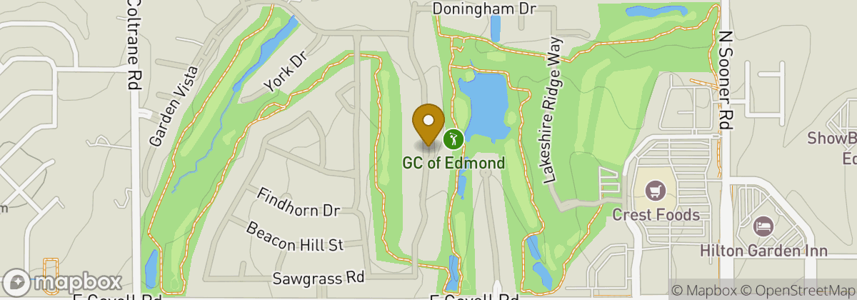 Map location: The Golf Club of Edmond