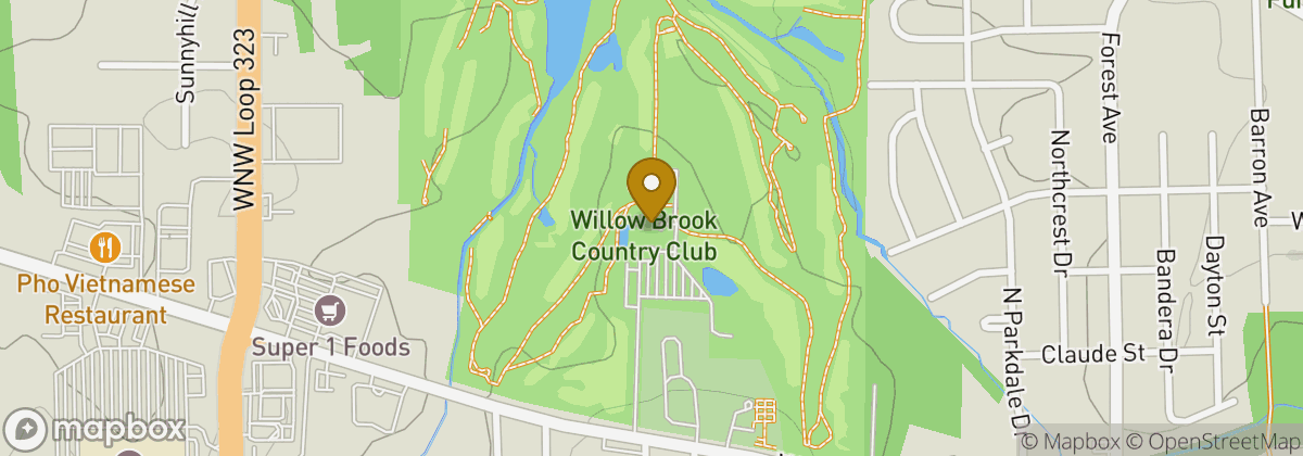 Map location: Willow Brook Country Club