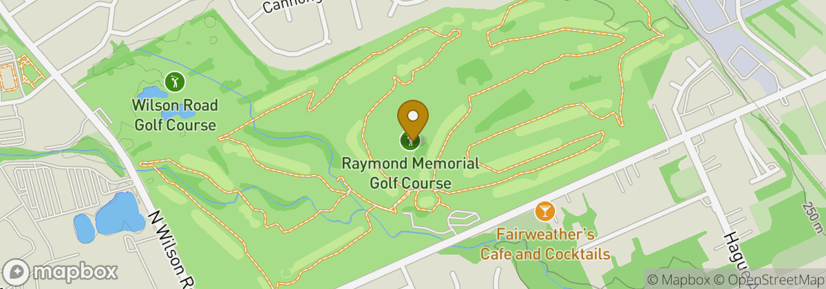 Map location: Raymond Memorial Golf Course