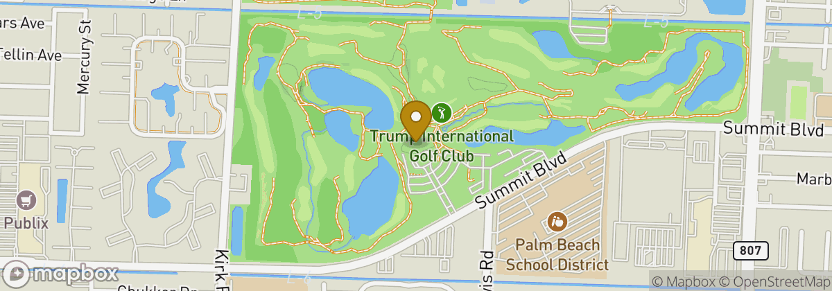 Map location: Trump International Golf Club West Palm Beach