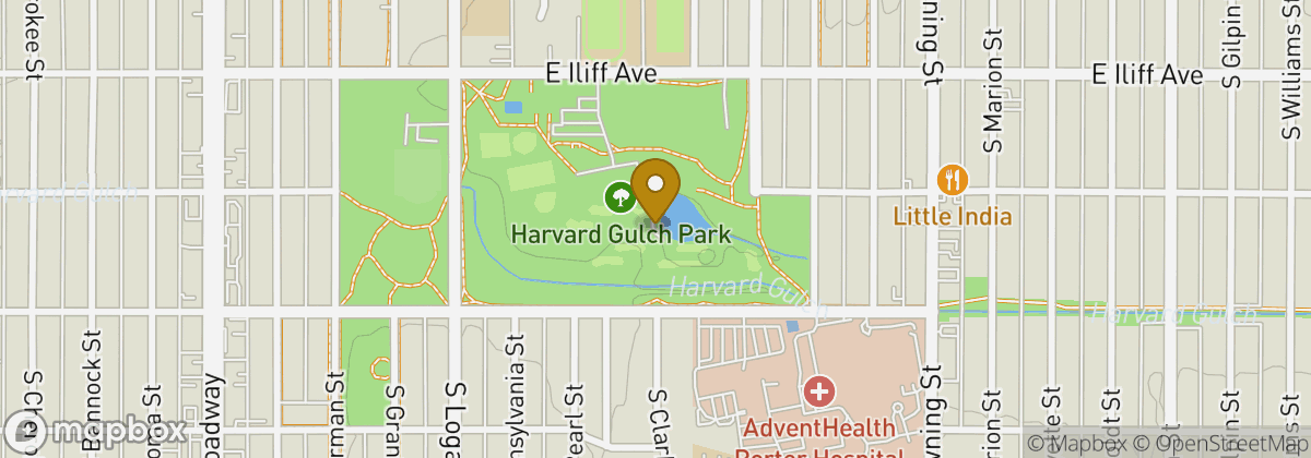 Map location: Harvard Gulch Golf Course