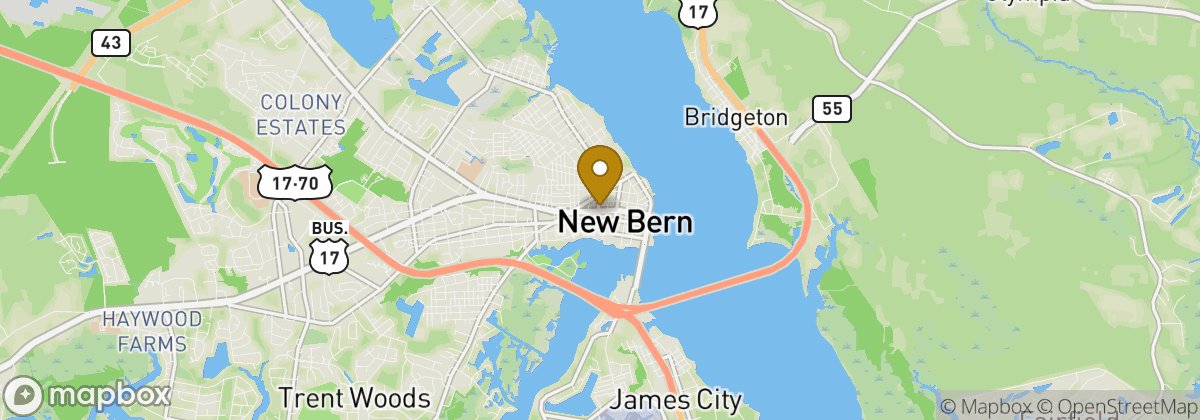 Map location: New Bern