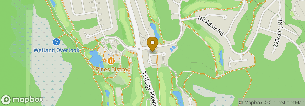 Map location: The Golf Club at Redmond Ridge