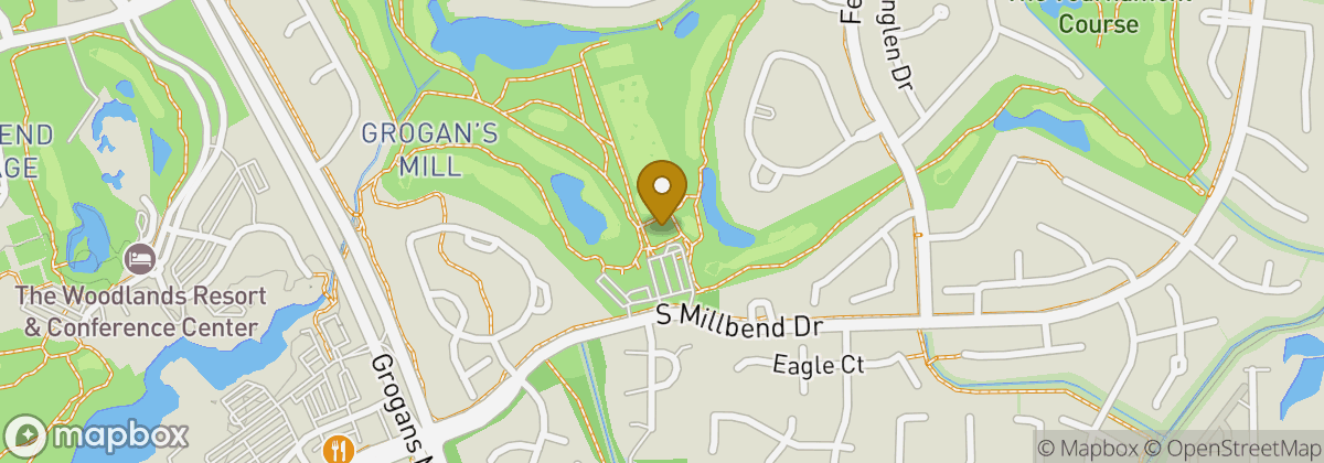 Map location: The Tournament Course at the the Woodlands Country Club