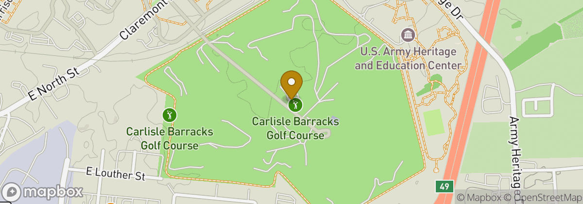 Map location: Carlisle Barracks Golf Course