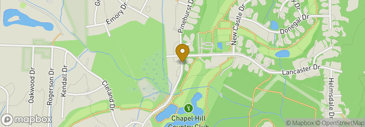 Map location: Chapel Hill Country Club