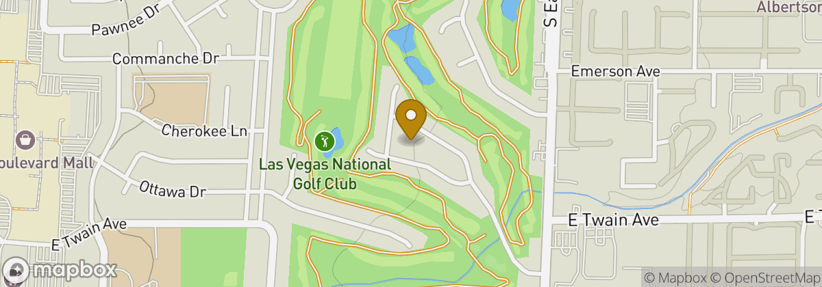 Map location: Las Vegas National Golf Course