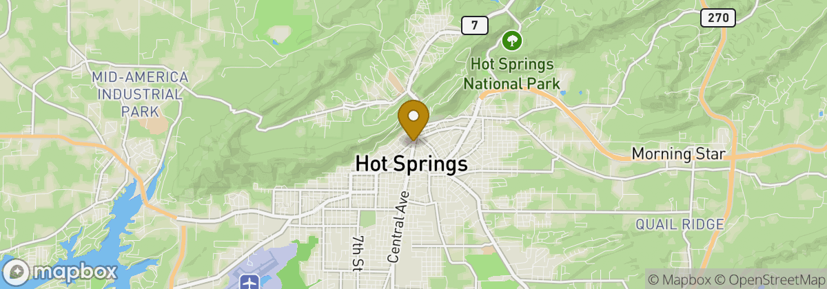 Map location: Hot Springs
