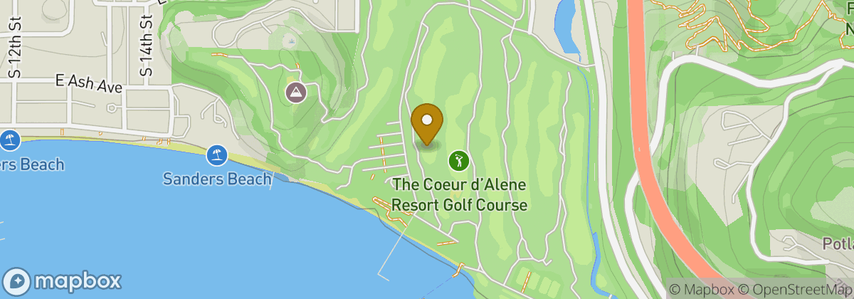 Map location: The Coeur D'alene Resort Golf Course