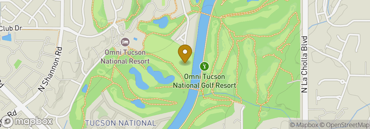 Map location: Omni Tucson National Golf Resort