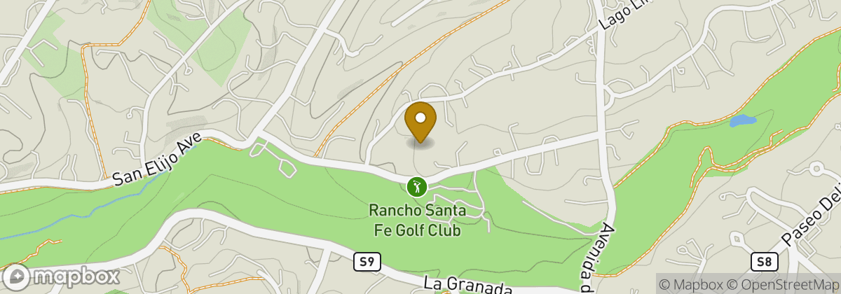 Map location: Rancho Santa Fe Golf Club