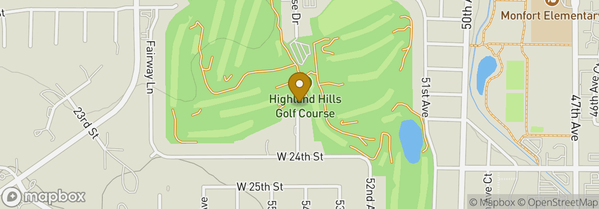 Map location: Highland Hills Golf Course
