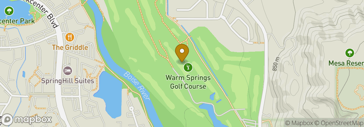 Map location: Warm Springs Golf Course