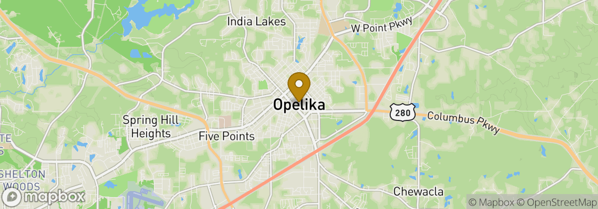 Map location: Opelika