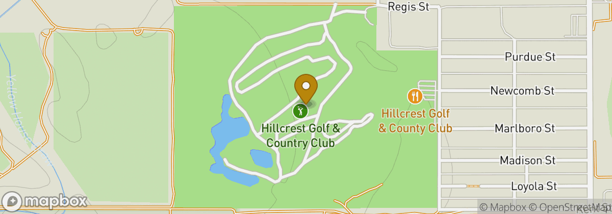 Map location: Hillcrest Golf & Country Club