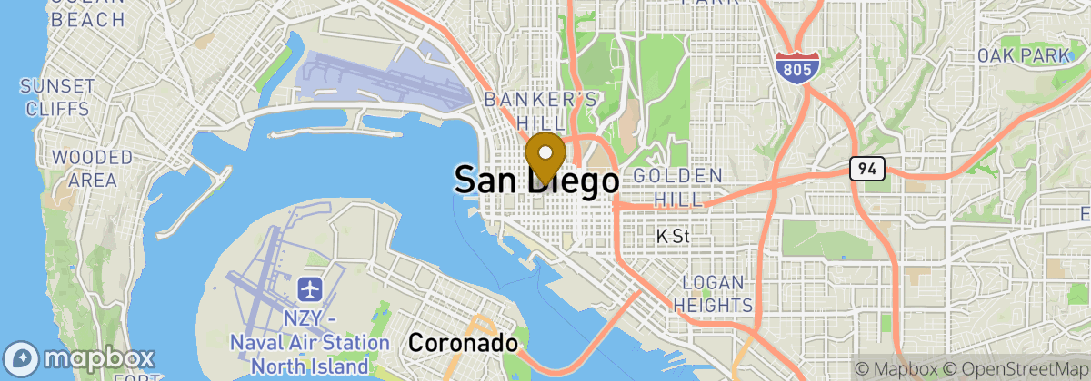 Map location: San Diego