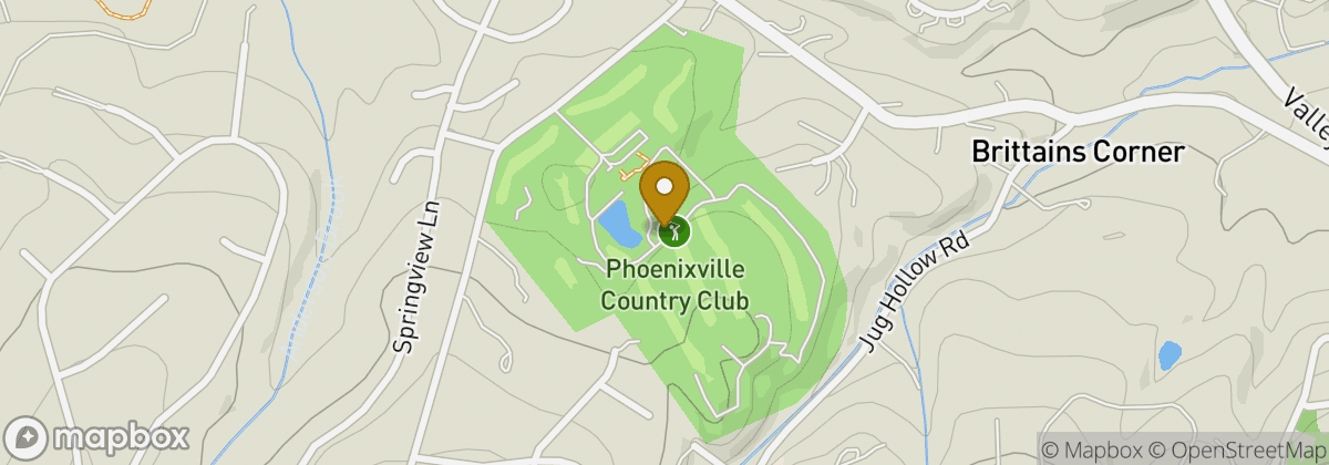 Map location: Phoenixville Country Club