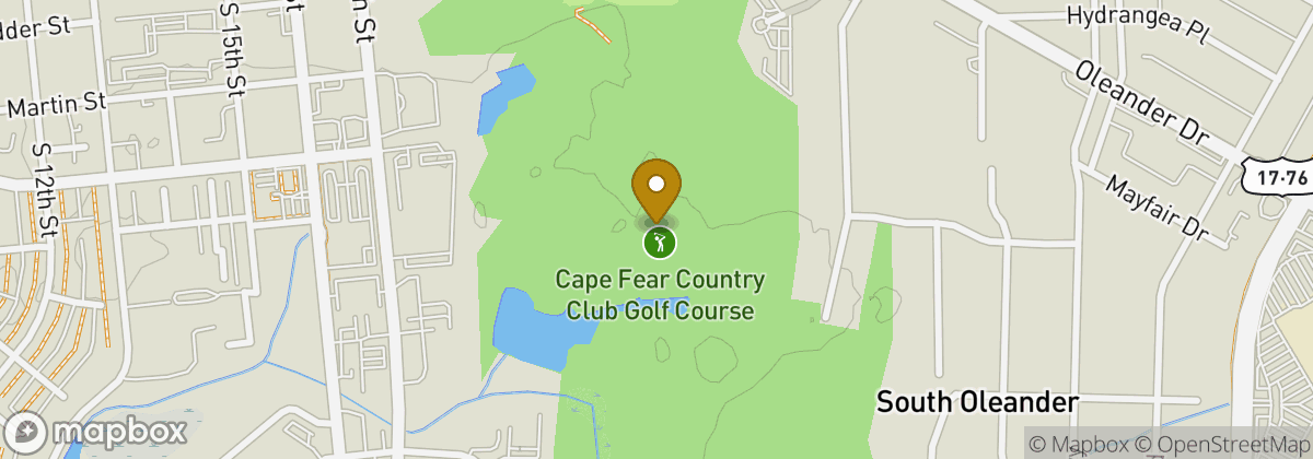 Map location: Cape Fear Country Club