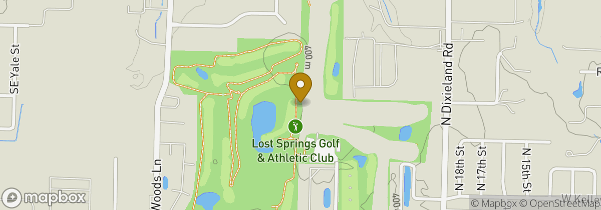 Map location: Lost Springs Golf & Athletic Club