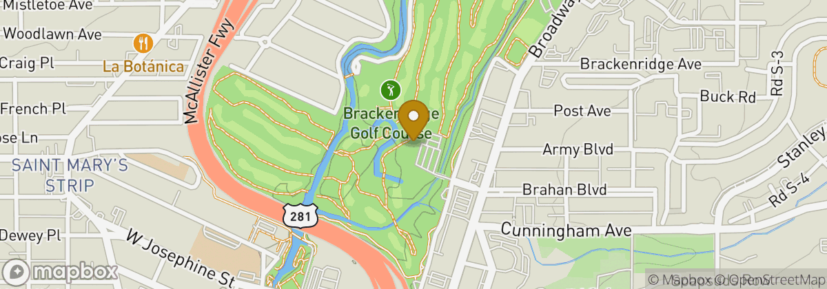 Map location: Brackenridge Park Golf Course
