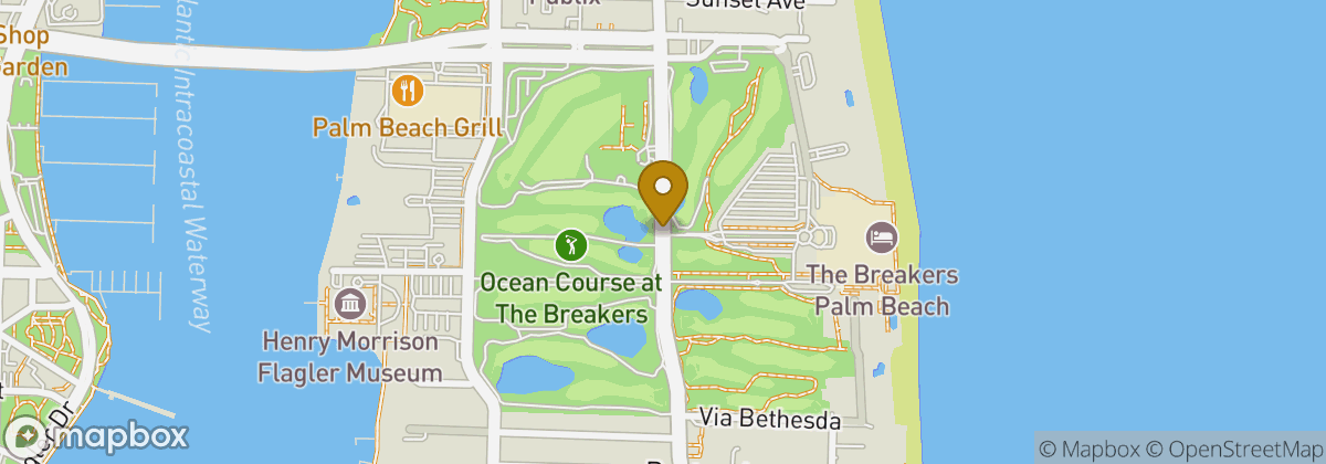 Map location: Ocean Course at the Breakers