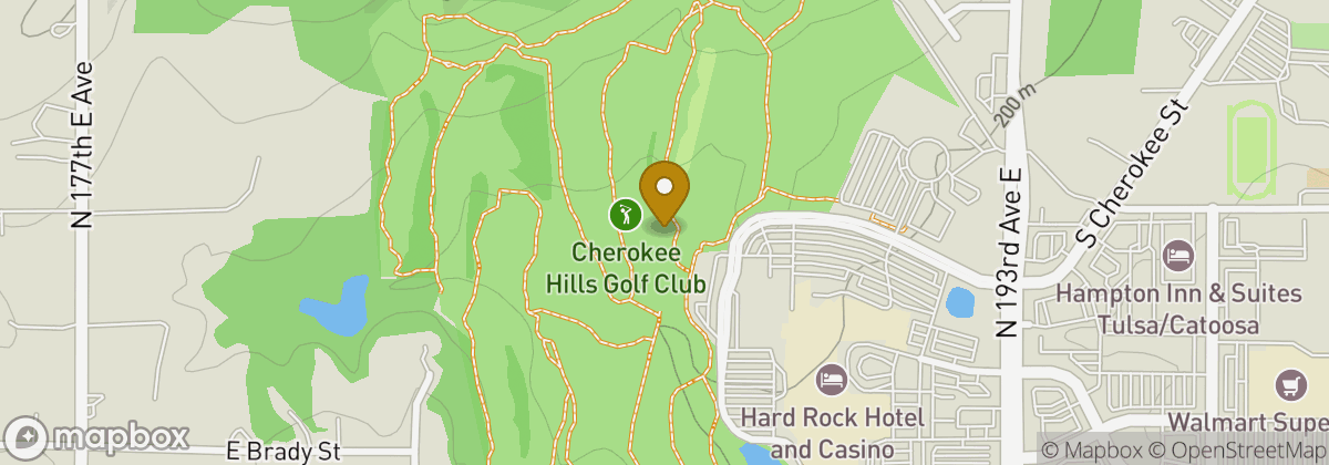 Map location: Cherokee Hills Golf Club