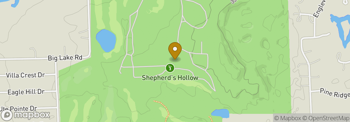 Map location: Shepherd's Hollow Golf Club