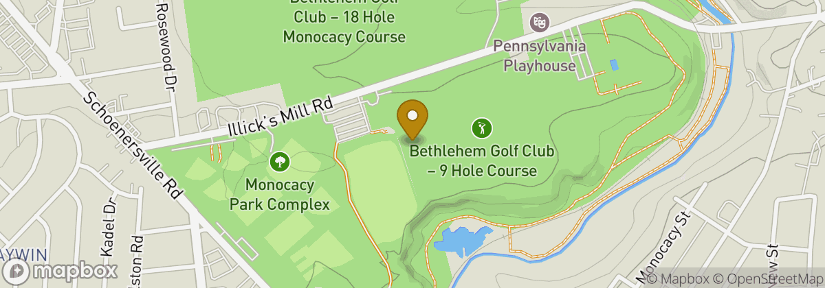 Map location: Bethlehem Executive Golf Course
