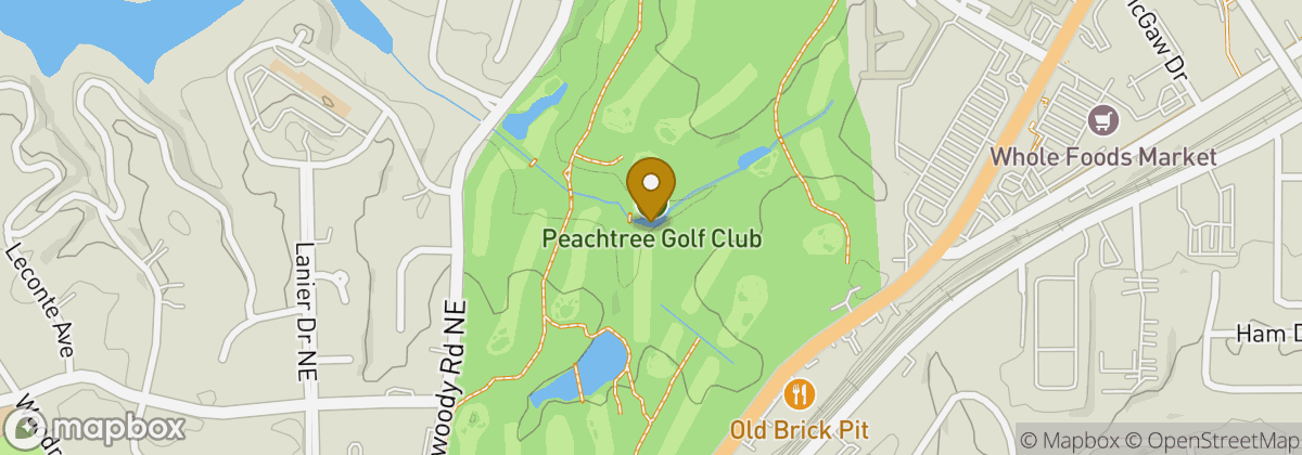 Map location: Peachtree Golf Club